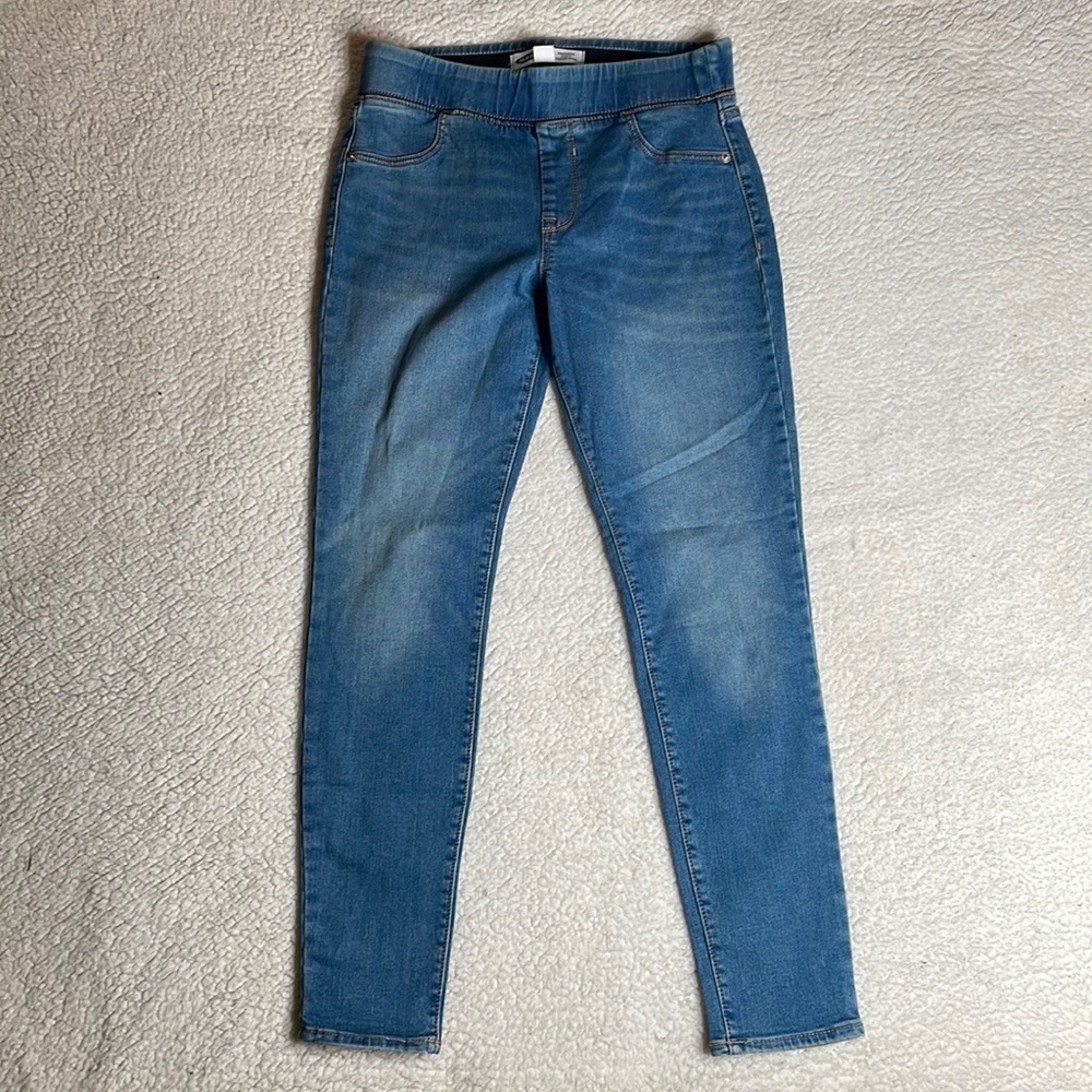 Old Navy Pull up jeans Stretch Elastic band Size 8 Rockstar Jeggings Comfy
